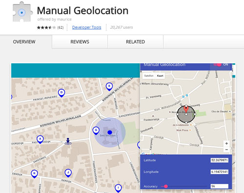 Ручное расширение GeoLocation Chrome