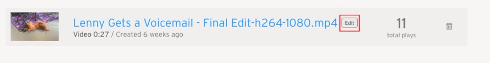 Zasadniczo uważam, że najlepiej jest nagrywać swoje filmy natychmiast po ich przesłaniu, co można zrobić za pomocą przycisku „edytuj” po prawej stronie nazwy pliku